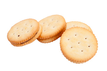 cookies in stack isolated on white