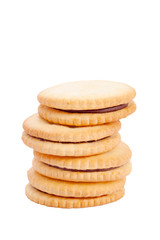cookies in stack isolated on white