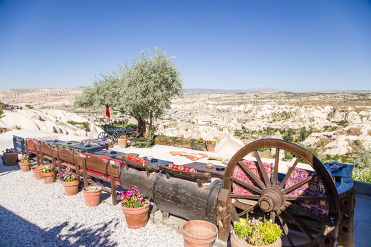 Entourage roadside cafe in Cappadocia
