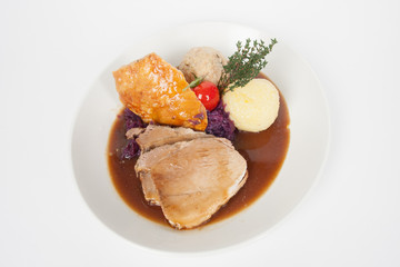 roast pork with dumpling