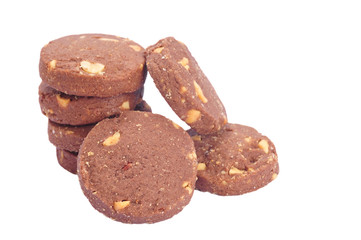 cookies in stack isolated on white