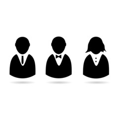 icon of people vector silhouette
