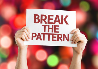 Break the Pattern card with colorful background