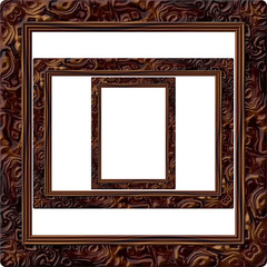 Wooden picture frame generated isolated texture