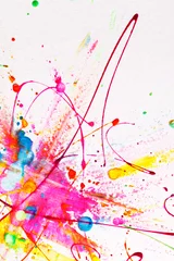 Foto op Plexiglas Colorful bright ink splashes © Maksim Shebeko