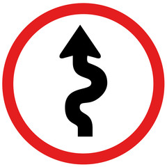 curve sign board