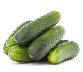 Cucumber vegetable  isolated on white background cutout