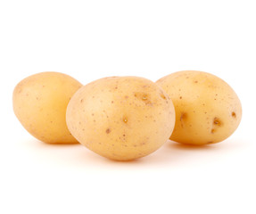 new potato tuber isolated on white background cutout
