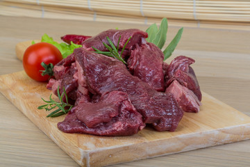 Raw venison
