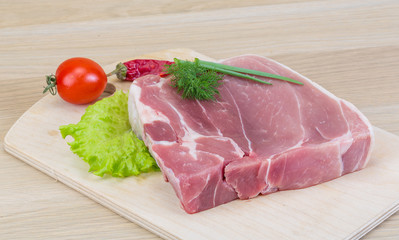 Raw pork meat