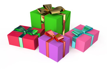 Gift colored boxes