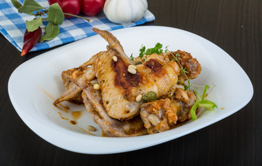 Roasted chicken wings