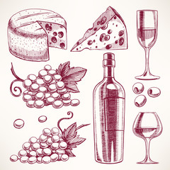 sketch wine set