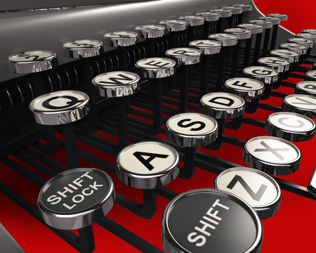 old typewriter closeup