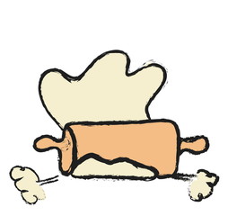 Dough for Baking isolated on white