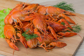 Boiled crayfish