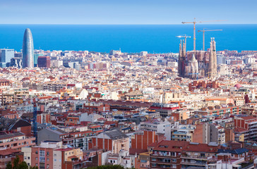 Naklejka premium beautiful view of Barcelona