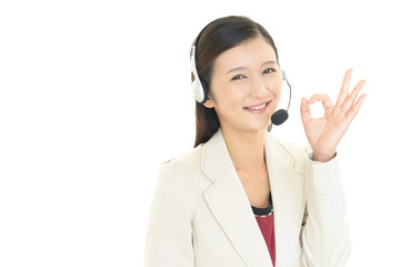 笑顔のオペレーター