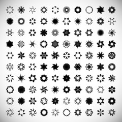 Unusual Icons Set - Isolated On Gray Background