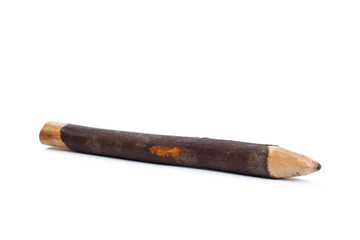 Wooden pencil isolated on white background
