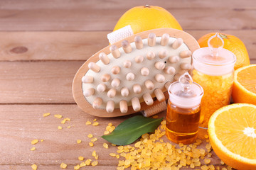 Spa still life on wooden background