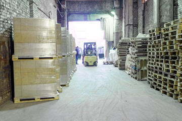 Interior of a warehouse