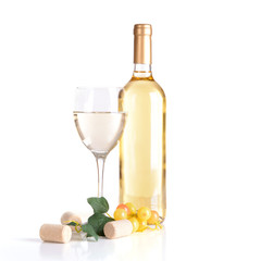 Obraz premium Wine isolated on white