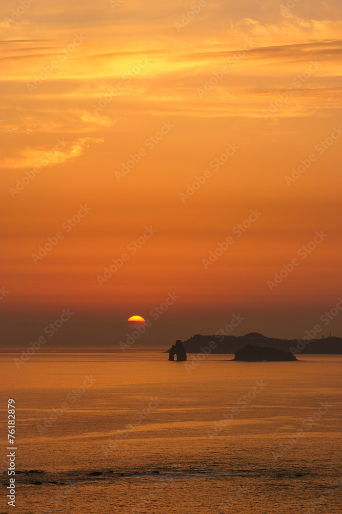 Wall mural 夕焼けの海　長崎