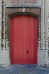 Red Wooden Door