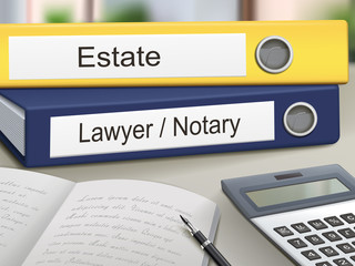 estate and lawyer/notary binders