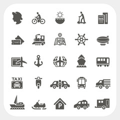 Transportation icons set