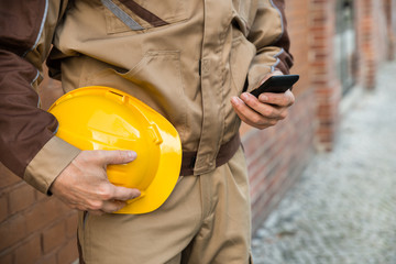 Builder Using Cellphone