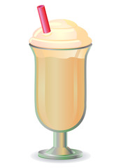 Beige colored shake vector