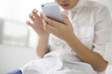 The girl who has become addicted to the game