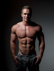 Fototapeta premium Bodybuilder posing