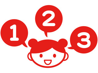 数字をかぞえる女の子