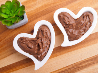 Homemade chocolate cream
