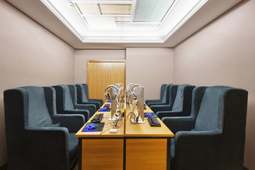 Modern internet cafe interior