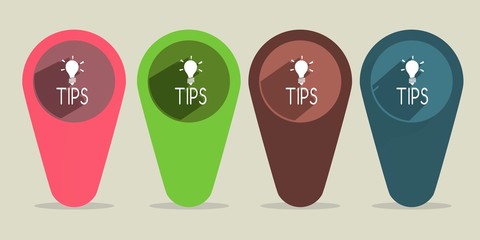 flat design tip map pointer
