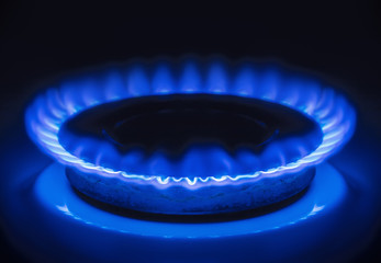 Burning blue gas