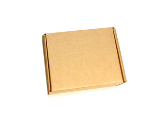 Cardboard box isolated on white