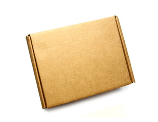 Cardboard box isolated on white