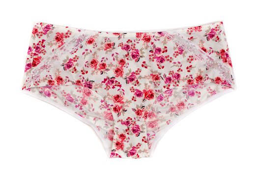 Cotton panties with floral pattern.