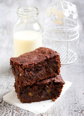 Citrus and nut chocolate brownie