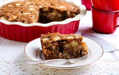 slice of whole wheat apple cake