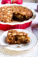 slice of whole wheat apple cake