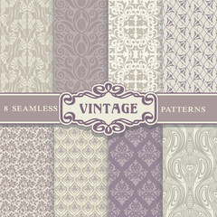Seamless Patterns. Vintage Set.