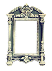 antique judaic classic frame. isolated on white