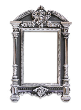 antique judaic classic frame. isolated on white