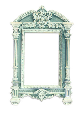 antique judaic classic frame. isolated on white